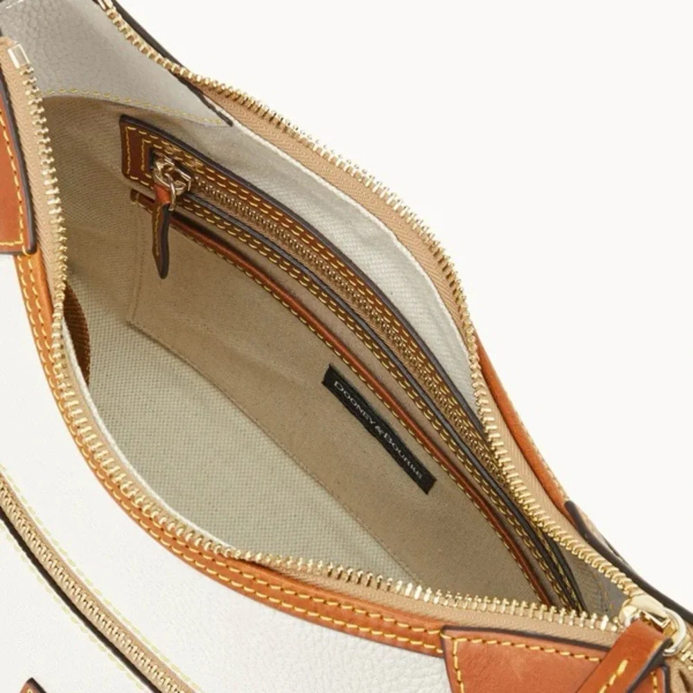 Dooney & Bourke White Pebble Grain Hobo Bag - Picture 3 of 13